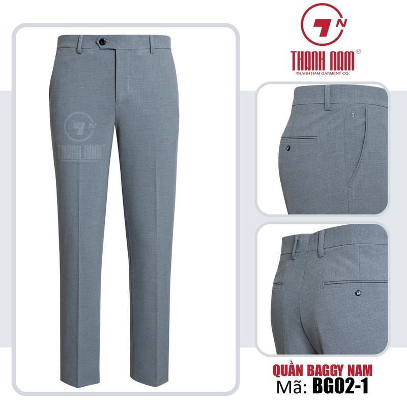 Quần Âu - Quần Tây Nam Baggy Ôm Gọn Dáng Trẻ Kiểu Ngắn Chiều Dài 93–98cm Ống Rộng 15.5–18cm Thời Trang Công Sở Hiện Đại Thanh Lịch ThanhNamthoitrangcongso