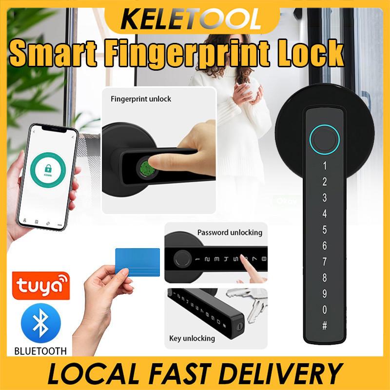 Product Introduction of Fingerprint Keyless Entry Door Lock Touchscreen Keypad Deadbolt Lock Reversible Handle Key Code Biometric Home Bedroom 0