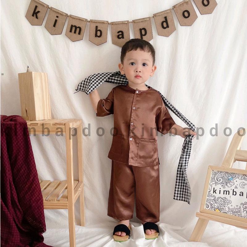 Set bà ba bé trai siêu xinh gấm lụa 7