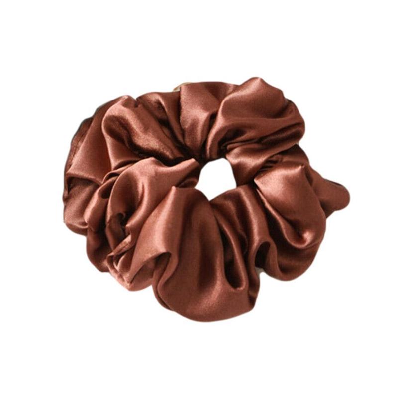 Product Introduction of Lotus Root Pink Dingbu Large Intestine Ring Hair Ring Color Solid Headwear Cloth Set Headstring O0J2 42