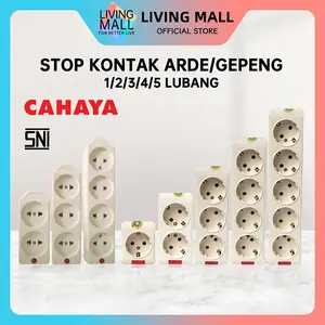 Stop Kontak / Socket Gepeng Lubang SNI / Merek CAHAYA