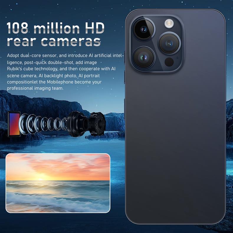Product Introduction of Điện Thoại Di Động Xuyên Biên Giới, Mới Năm 2025, I15, i16i PRO MAX, Hệ Điều Hành Android 8.1, Bán Chạy, Tất Cả Trong Một, Thông Minh Đảo 4