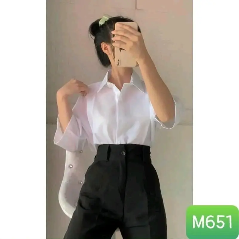 Quần tây nữ lưng siêu cao cạp bản to Pants Lưng Cao