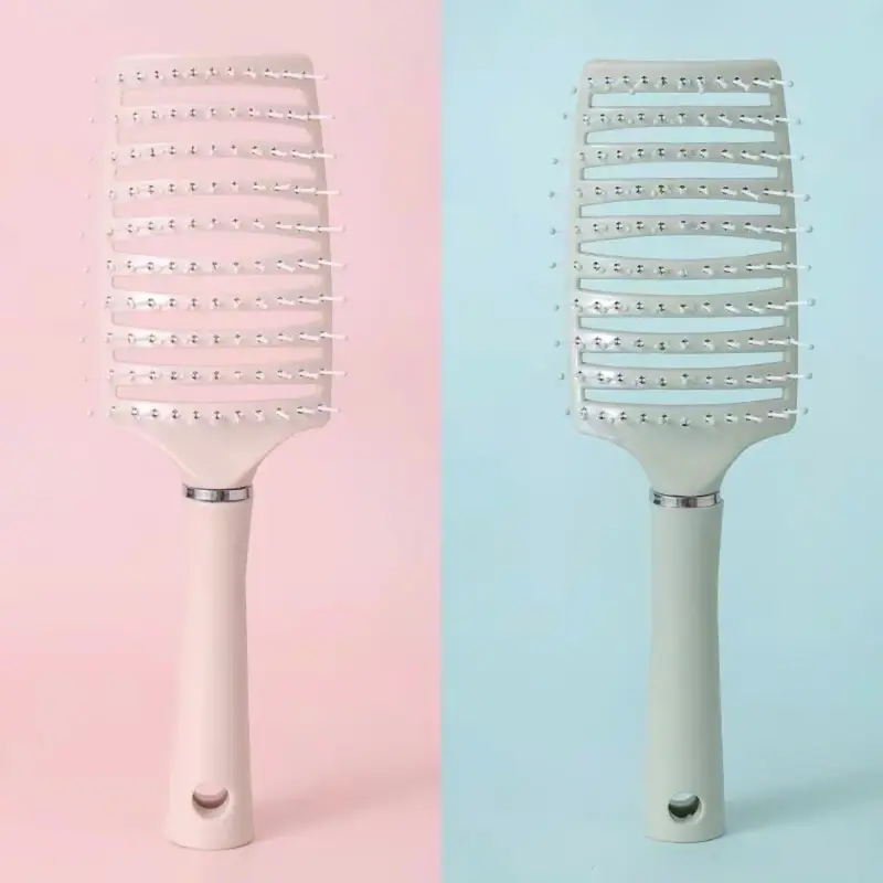 Combo 4 Lược Chải Gỡ Rối Làm Phông Tóc - Lược Bán Nguyệt Màu Trơn Pastel Siêu Xinh 8