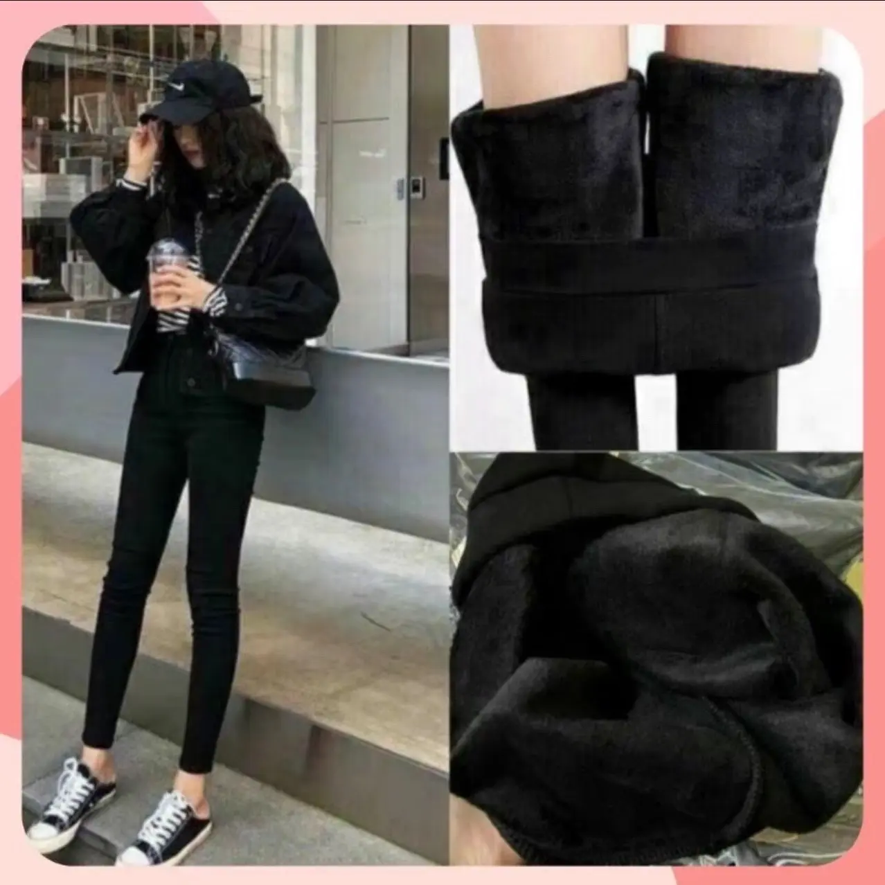 Combo 3 quần leeging lót nỉ ko túi hàng có size co dãn 4chieu