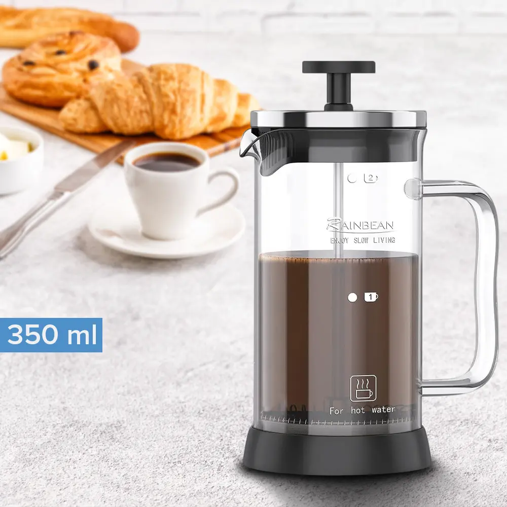 RAINBEAN Teko Kopi French Press Coffee Maker Pot 350ml - HKD350
