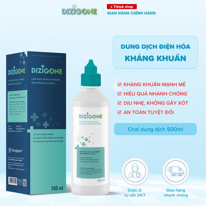 Dung dịch kháng khuẩn DIZIGONE 500ml: Kháng khuẩn phòng bệnh & chăm sóc tổn thương lành nhanh, không đau xót