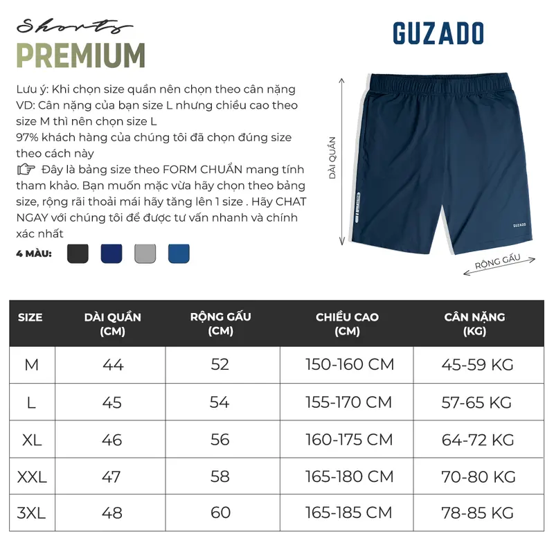 Quần Short Sport GUZADO Chất Liệu Thun Lạnh Co Giãn Tốt Thích Hợp Tập Thể Dục Ngoài Trời GSR02 1