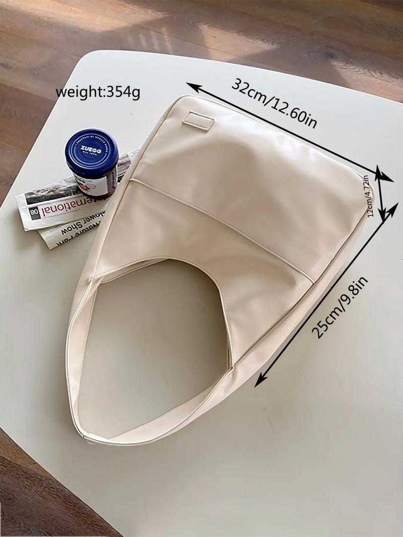 Product Introduction of Women's Solid Color Pu Leather Shoulder Bag, Large Capacity Shoulder Bag for Women for Work & Daily Used, Casual Trendy Versatile High-quality Daily Commuting Bag 17