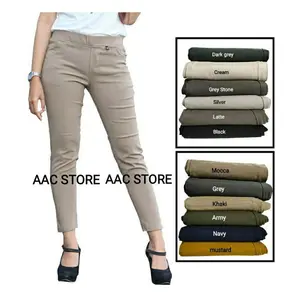 AAC Celana Chino Wanita Elizabeth Pants Celana Panjang Katun Casual Celana Kantor Kain Stretch Nyaman Slim Fit