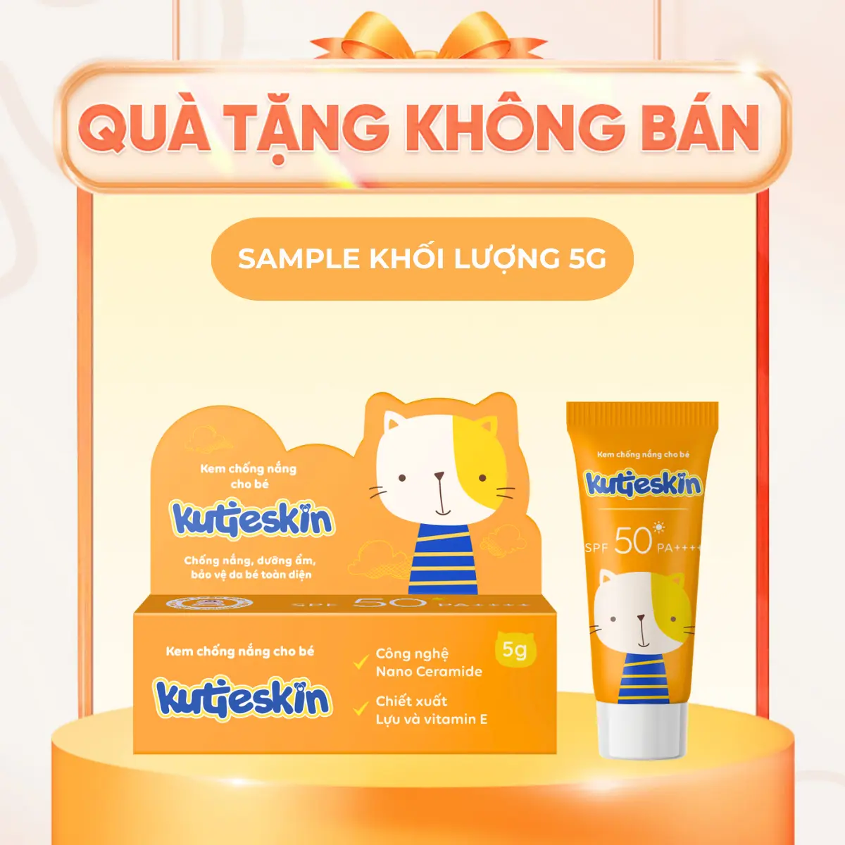 [HÀNG TẶNG KHÔNG BÁN] Sample kem chống nắng cho bé Kutieskin 5gr HN0631