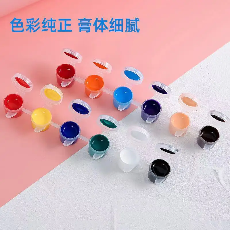 Bộ Màu Acrylic, Sơn Dầu Phủ Bóng, Cọ Vẽ, Khay pha màu Dụng Cụ Tô Tượng 1