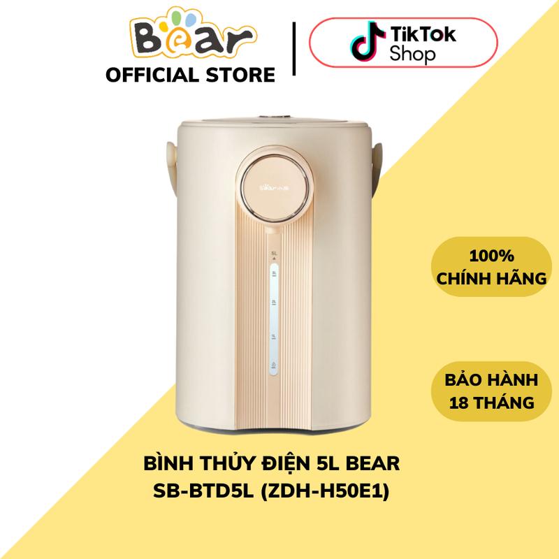 Bình Thủy Điện 5L BEAR ZDH-H50E1, Công Suất 1350W, 2 Chế Độ Nấu, Nắp Tháo Rời, Hàng Chính Hãng, Bảo Hành 18 Tháng Đun Nước Bình Đun Nước Đun Siêu Tốc Ấm Đun Ấm Siêu Tốc Inox 304