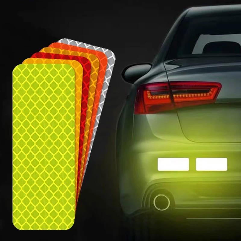 Product Introduction of Car Reflective Sticker, Rectangular Night Reflective Sticker for Improve Visibility and Safety, Car Exterior Accessories for Car Decoration 0