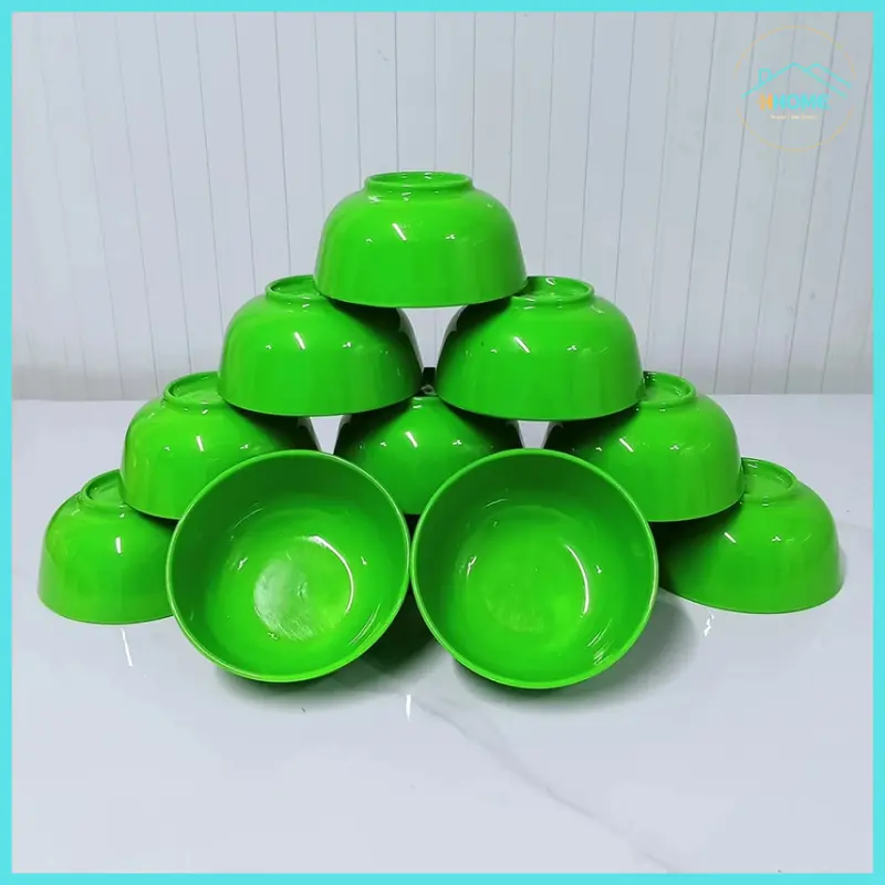 [ Kho sỉ] Combo 10 Chén ăn cơm nhựa melamine nhiều màu không vỡ loại tốt - Hùng Home 7