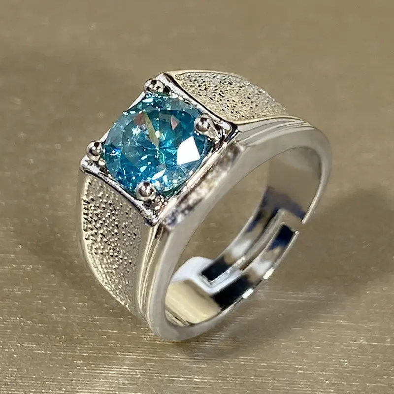 XIMILU-Nhẫn độc đoán độc đáo dành cho nam giới, đồ trang sức sáng bóng mờ, Xanh Biển Xanh Lá dành cho phụ nữ, thời trang Hàn Quốc, Cặp đôi, nhẫn tinh khiết dành cho nam giới, quà tặng Valentine dễ thương cho bạn gái 1