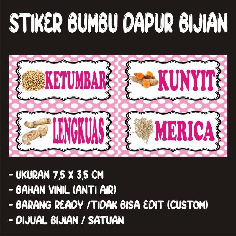 Product Introduction of (KODE S13 ) STIKER BUMBU|LABEL BUMBU|STIKER BUMBU DAPUR|NAMA BUMBU|BUMBU DAPUR|BUMBU REMPAH|STIKER WATERPROOF|STIKER TAHAN AIR DAN MINYAK 51