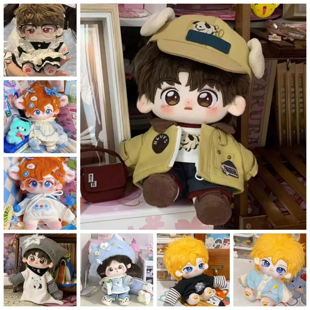Fashion Costume Change Game 20CM Cotton Doll Clothes Pretty Dress up DIY Doll Outfit Lovely High Quality Doll Leisure Suit Kids Toys