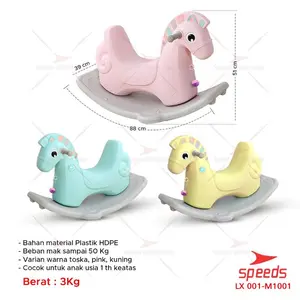 ( FREE KARDUS BUBBLE WRAP)  SPEEDS Mainan Kuda Kudaan Mainan Anak Jungkat Jungkit Balance Horse Model Rocking Horse 001-M1001