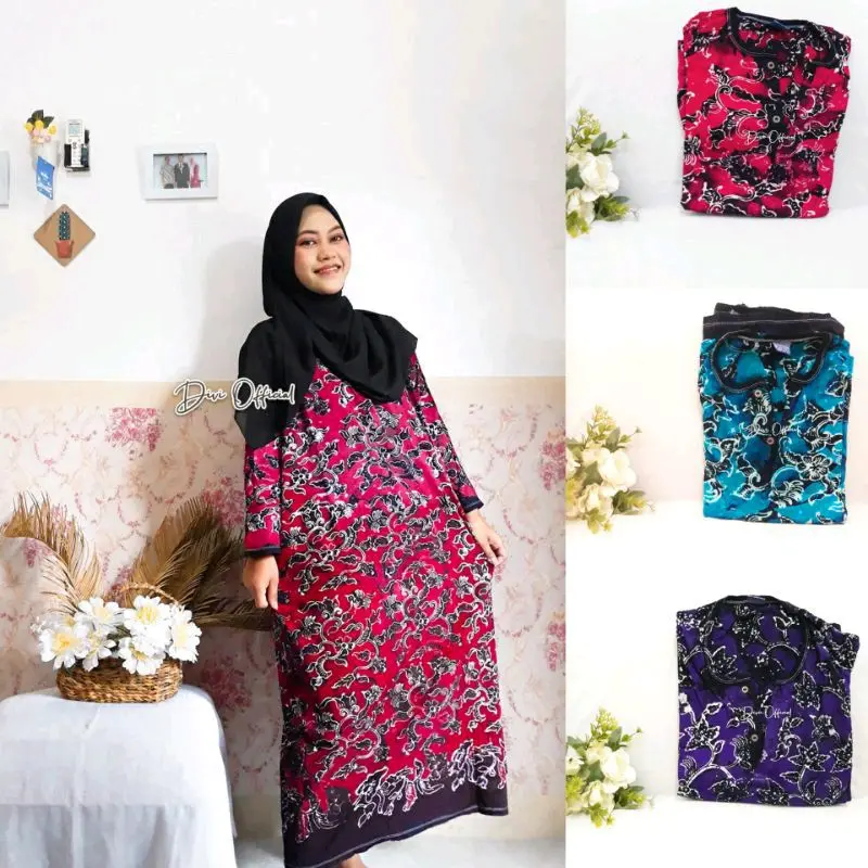 DASTER BATIK TUBAN LENGAN PANJANG GAMIS BATIK GEDOG TUBAN  ASLI TERLARIS