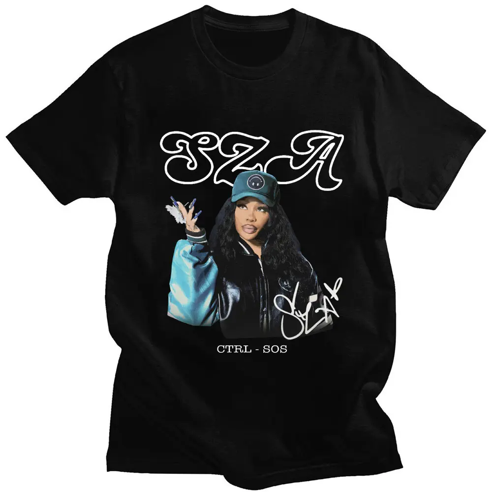 Rapper SZA CTRL X SOS Album Graphic Print T Shirt Vintage Punk Hip Hop Harajuku T Shirt Fashion Casual Plus Size T Shirt Women