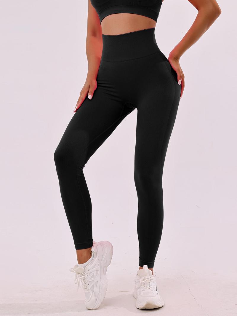 Product Introduction of Women's Solid High Waist Shapewear Leggings, Tummy Control Butt Lifting Shaper for Spring, High Stretch Seamless Yoga Pants, Ladies Shapewear Bottoms 3