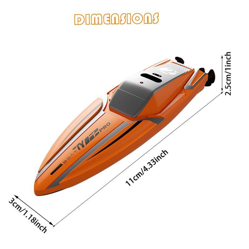 Product Introduction of 2.4G Mini Remote Control Boat, 1 Set Adjustable Speed Stunt Rotating Water Sensor Dual Motor Output Boat & Accessories, Indoor & Outdoor Boat Toy, Christmas Gift, Santa Presents 1