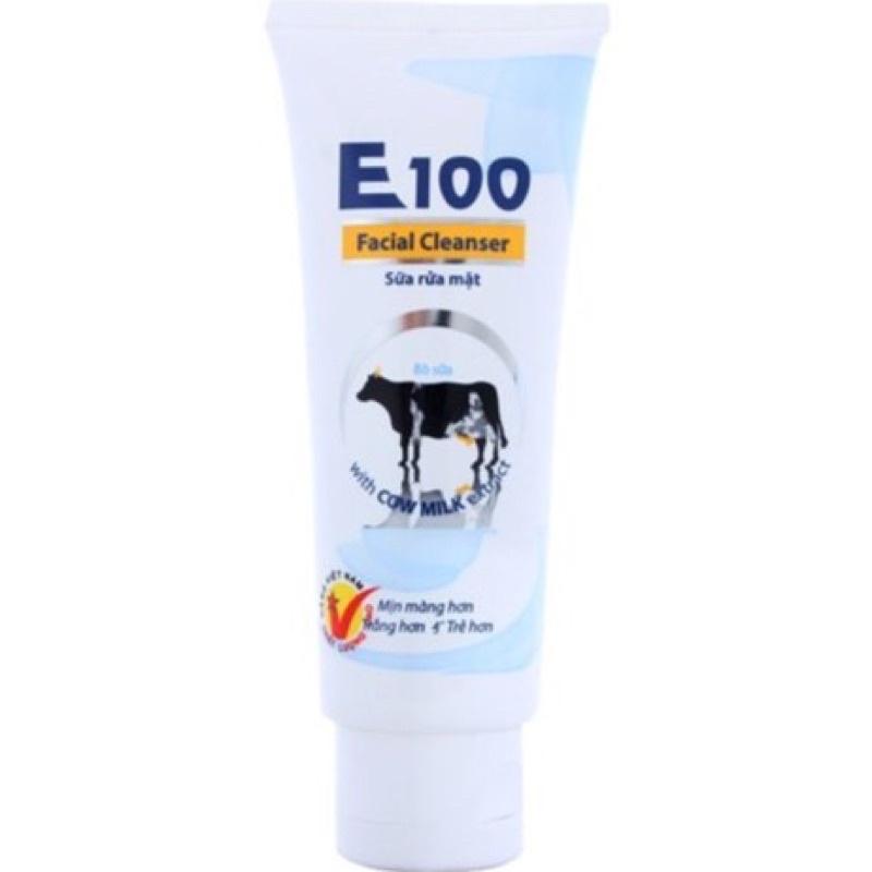  Sữa rửa mặt E100 bò 50g 100g dưỡng trắng mềm mịn da 