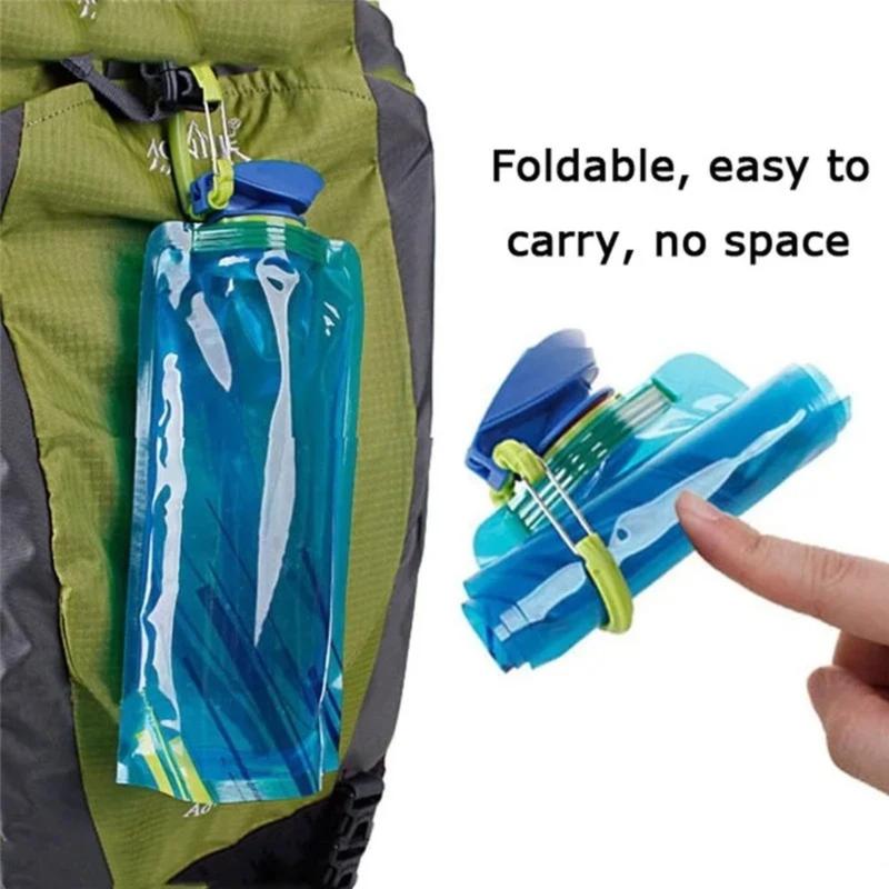 Product Introduction of 700ml ultra-light folding kettle, outdoor portable! With handle & hook 2