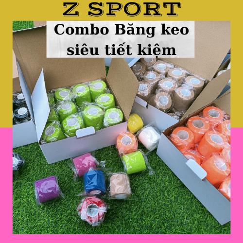 Băng keo thể thao,băng quấn cổ chân cao su non 10 màu, size 2,5cm, 5cm và 7,5cm hàng loại 1 Băng keo thể thao đá bóng cuốn cổ chân cổ tay cao su non vải hỗ trợ thi đấu và tập luyện