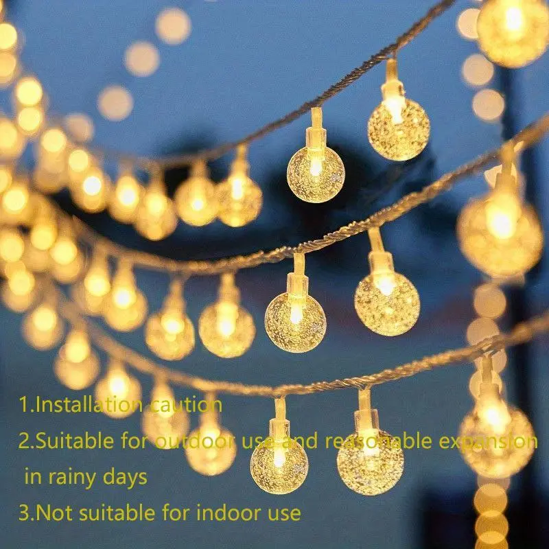 Solar Powered String Light, 1 Count Outdoor Waterproof Solar Patio Light, Outdoor Decorative Light for Garden, Patio, Yard Decor 2