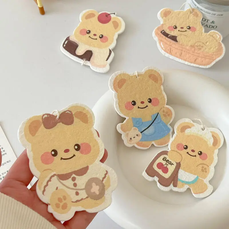 Chule Le Cartoon Cute Butter Bear Dishwashing Utensils Wipe Cleaning Cloth Wood Pulp Cotton