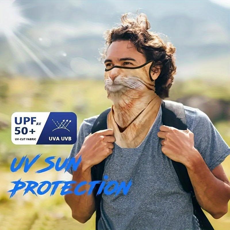 Breathable Quick Drying 3D Cat Pattern Full Face Neck Guard Sun Protective Mask, Outdoor Sports Cycling Face Mask, Motorcycle Accessories 4