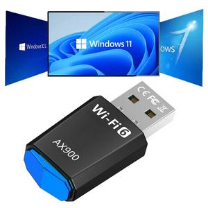Kad Rangkaian Wayarles, AX900, Jalur Dwi, Kad Rangkaian USB, 900Mbps, Penerima Wifi, 2.4G & 5GHz, Sesuai untuk Komputer Riba, Windows 7, 10, 11 Office Pc