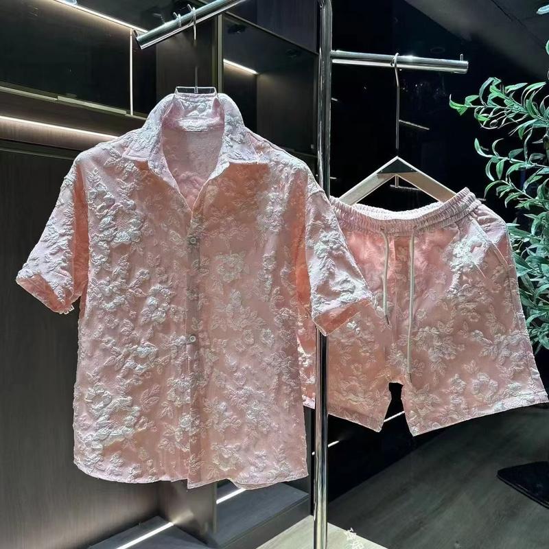 Product Introduction of Bộ Đồ Ngắn Áo Sơ Mi Và Quần Đùi, Bộ Sưu Tập Mùa Hè Mới Của Người, Mỏng Và Dập Nổi, ngắn Tay Nam, Hợp Xu hướng, Ruan Đẹp Trai Và Dáng Rộng, Thích Hợp Cho Bộ Sưu Tập 712 1