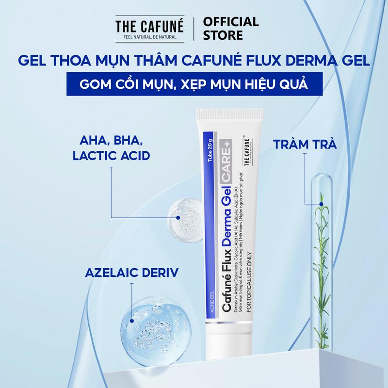 Gel Thoa Mụn Thâm Cafuné Flux Derma Gel 20ml Cho Da Mụn Giảm Mụn Chăm Sóc Da Làm Đẹp Da Giảm Thâm gel  ngua kem  trimun thuoc  tri
