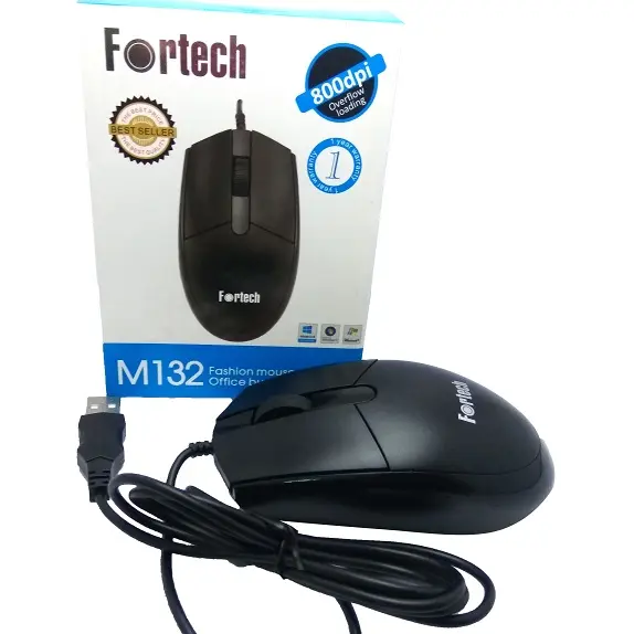 Chuột dây USB Fortech Gamer M132 chuột led RGB nobox văn phòng chơi game