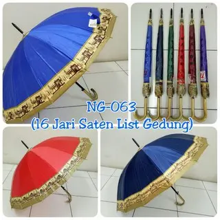 NAGOYA Payung 16 Jari NG062 Motif Kembang - NG063 Motif Gedung - NG066 Motif Batik