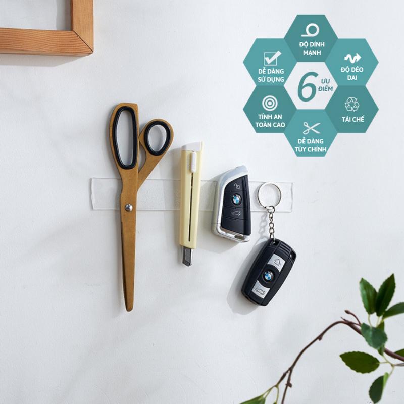 Băng Keo 2 Mặt Trong Suốt Dày 1mm Băng Dính 2 Mặt Siêu Dính Cho Nhiều Vật Dụng Dài 1 2 3 5M RIN 6