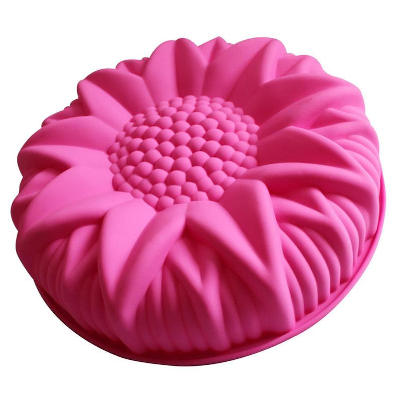 Sunflower Shaped Silicone Cake Mold, 1 Count Heat Resistant Baking Mold, Kitchen Baking Tool for Pudding Jelly Mousse Cake, Bakeware 2