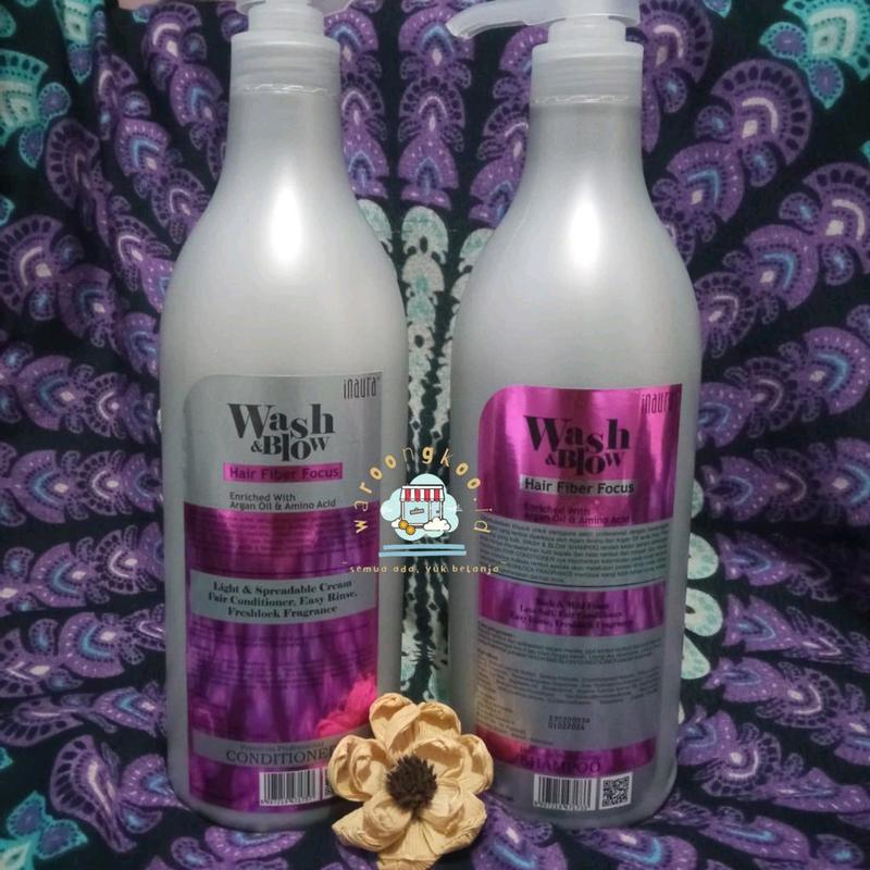 Inaura Wash & Blow Hair Shampo Conditioner 1000 ml/ Hair Fiber Focus ...