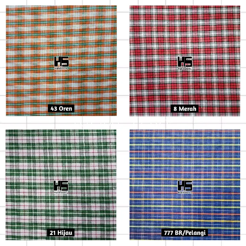 Kain katun yardyed seragam sekolah motif kotak #2 1
