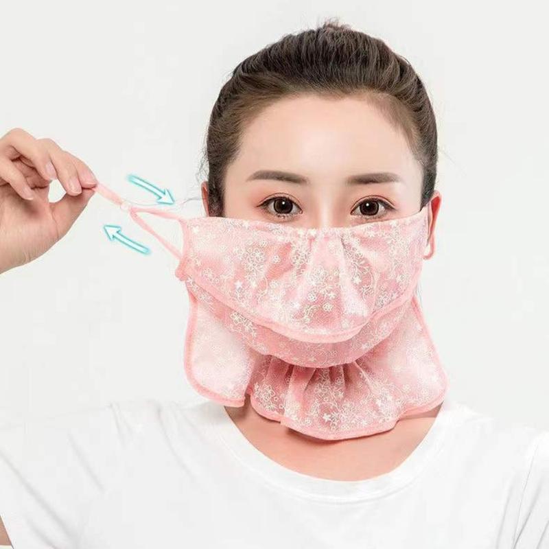 Mặt Nạ Chống Nắng Ren Chống Tia UV, Bán Chạy, Thiết Kế Tai Treo, Thoáng Khí, Khăn Quàng Cổ, Dây Đeo Tai, Chống Bụi, Khăn Quàng cổ Bịt Mặt, Phong Cách Gợi Cảm 7