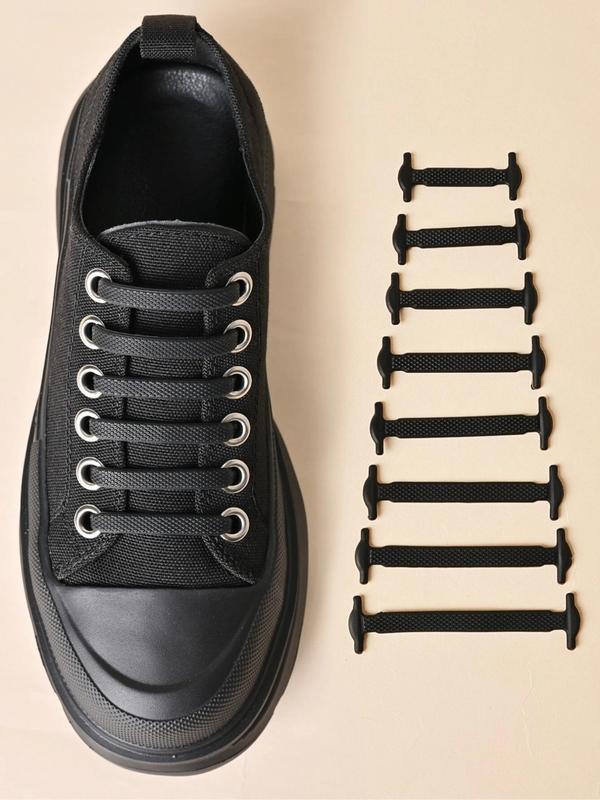 2024 Simple Silicone No Tie Shoe Laces, Casual Matching Minimalist Shoes Shoelaces, Stretch Shoelaces for Trainers, Sneakers, Sports Shoes, Combat Boots 1
