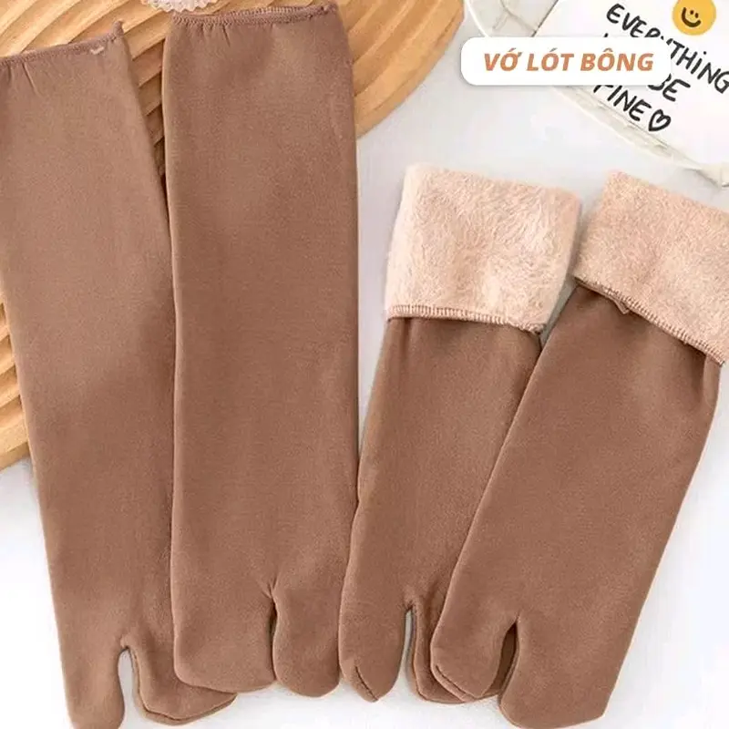 gia sỉ set 5 đôi vớ lót lông cừu ủ kem, chống nắng xỏ ngón Minh anh Home 5
