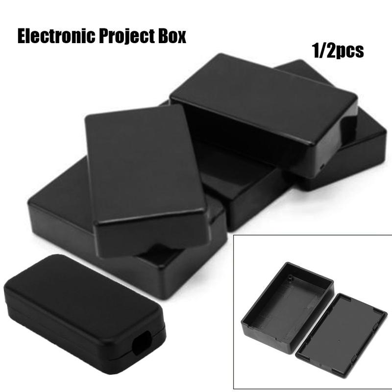 OPTENRA 1/2 cái Màu đen Nhựa ABS DIY Hộp dự án điện tử Hộp đựng dụng cụ Dự án…
