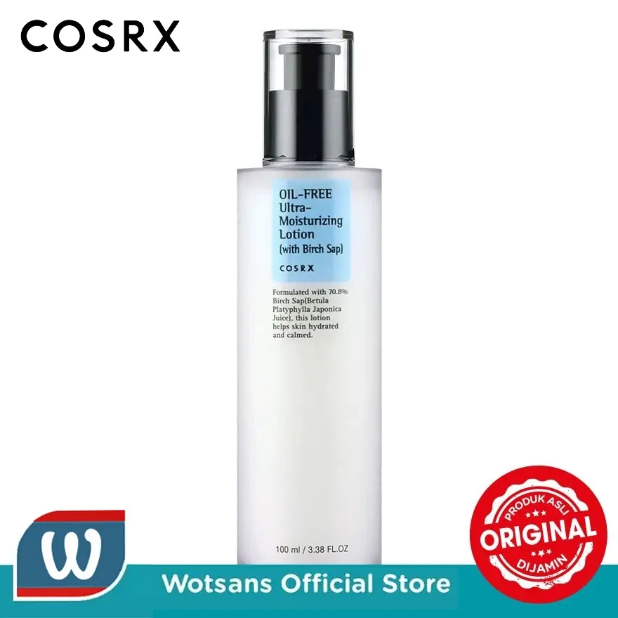 COSRX Oil Free Ultra Moisturizing Lotion (with Birch Sap) Skin Care - 100 ML (Semua Jenis Kulit) / Cosrx Moisturizer Oil Free