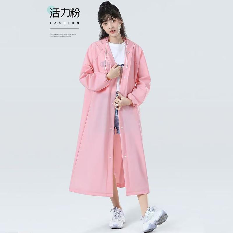 Product Introduction of Heavy-Duty Full-Body Raincoat - Long EVA Reusable Unisex Rain Poncho For Kids, Adults, Outdoor Travel, And Portable Use 2