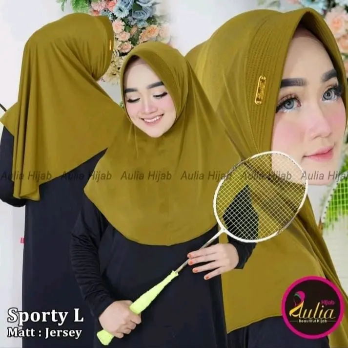 Bergo Sport L by Aulia Hijab Menutup Dada