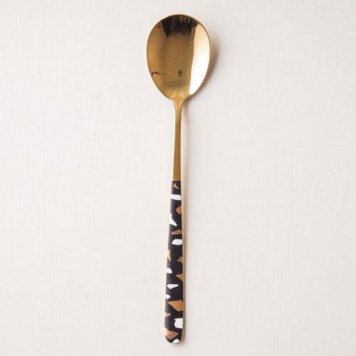 Gambar Brewsuniq - Festive Black And Brass Table Spoon / Sendok Makan Estetik Stainless Elegan Gagang Hitam dari Brewsuniq Store Kota Medan Tokopedia